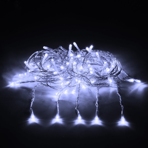 Светодиодная гирлянда для дома (холодный свет) Vegas Занавес 156 LED 12 нитей 1,5х1,5 м, 220V 55078 фото 3